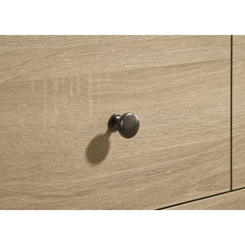 Arielle 6-drawer Bedroom Dresser with Mirror Light Oak