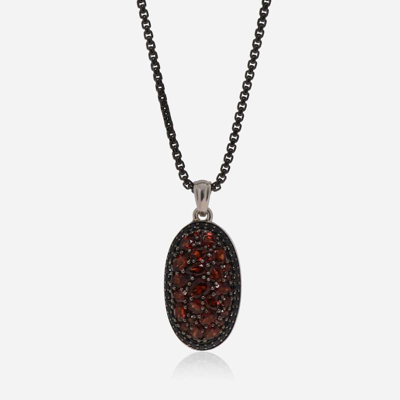 Charles Krypell Roxy Sterling Silver, Black Sapphire Pendant Necklace - Silver - 16