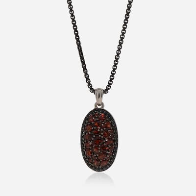 Charles Krypell Roxy Sterling Silver, Black Sapphire Pendant Necklace - Silver - 16