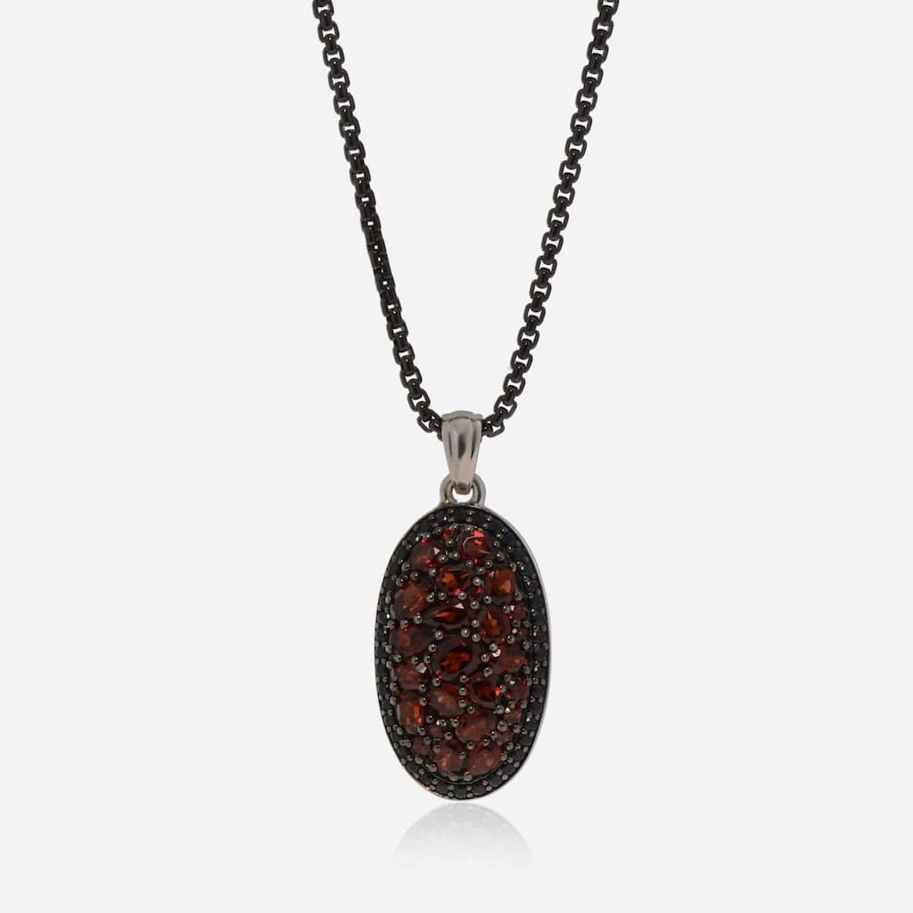 Charles Krypell Roxy Sterling Silver, Black Sapphire Pendant Necklace - Silver - 16