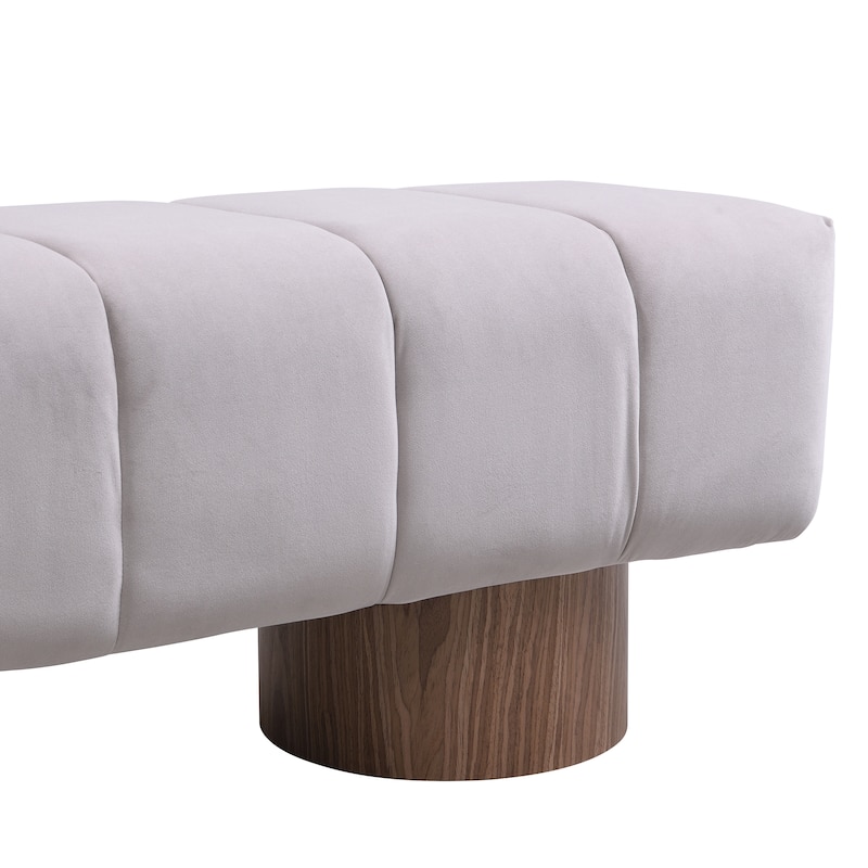 Upholstered Dining Bench for Dining Room, No-Assembly End of Bed Entryway Bench Ottoman