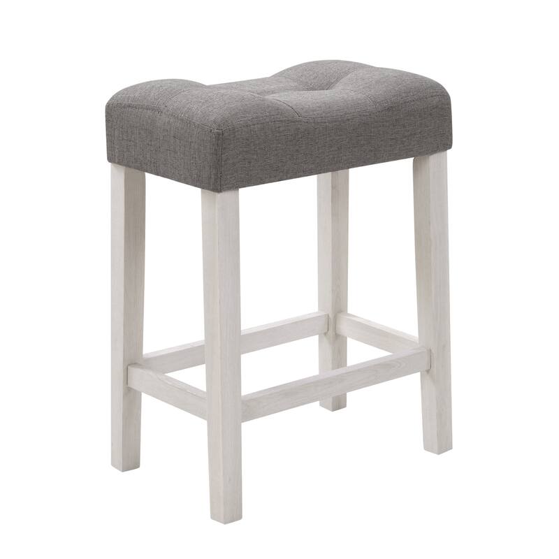 4 Piece Farmhouse Bar, Table Set with Power Outlet, Dining Table Set w/3 Upholstered Stools, Wood Console Table Set for Kitchen