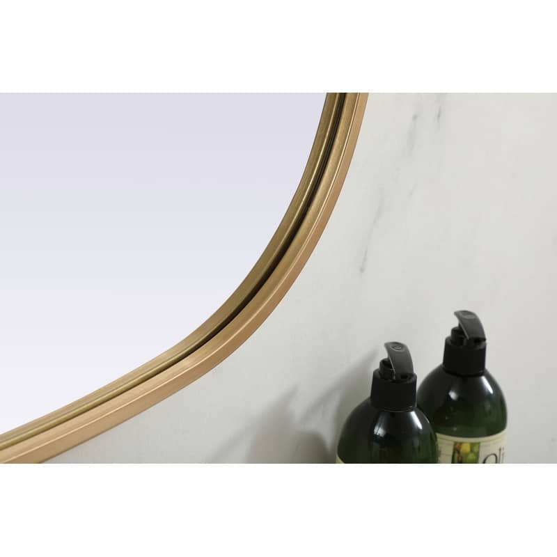 Indigo Home Metal Frame Oval Mirror 24x36 Inch
