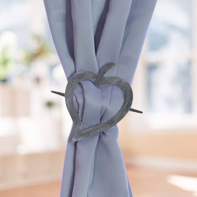 Evideco Fjord Wooden Heart Curtain Holdback - n/a