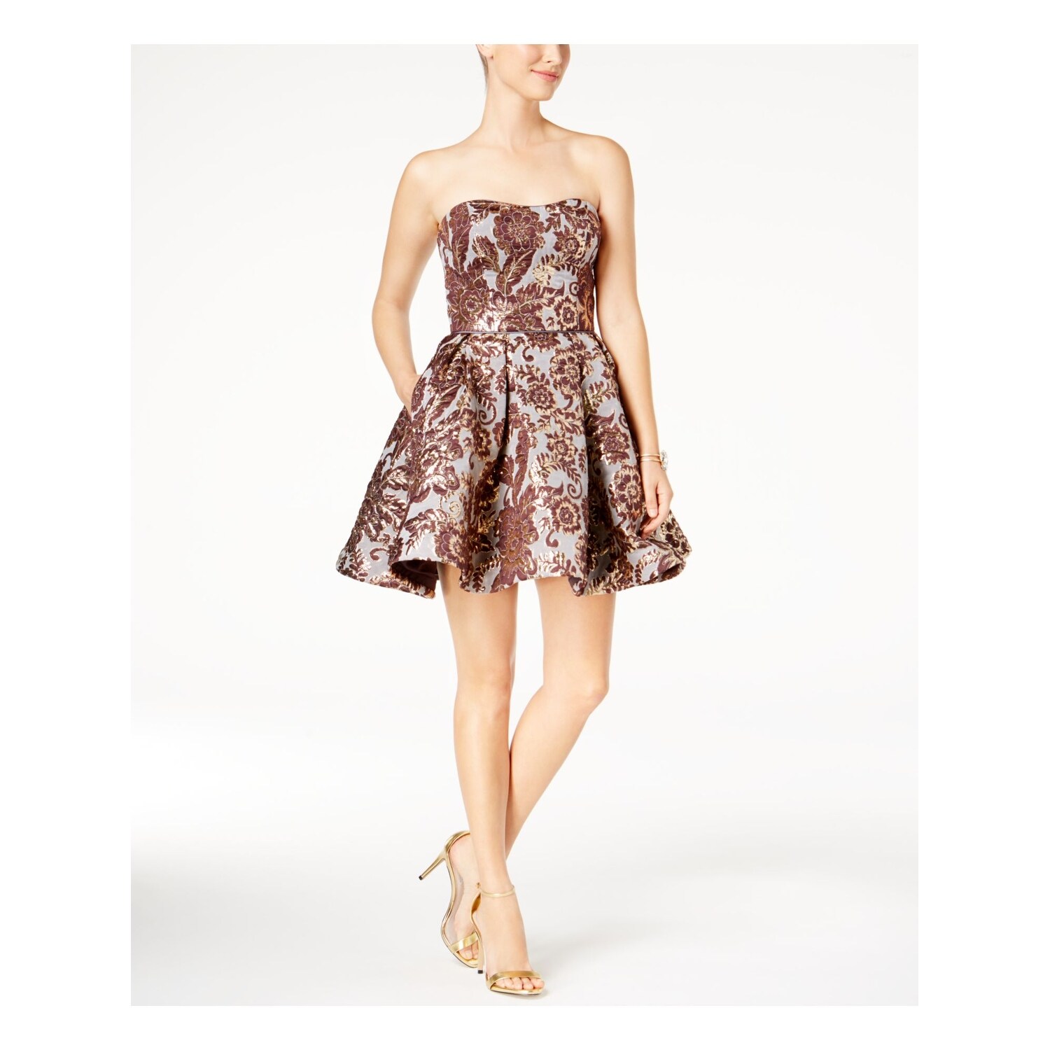betsy and adam sleeveless floral dress