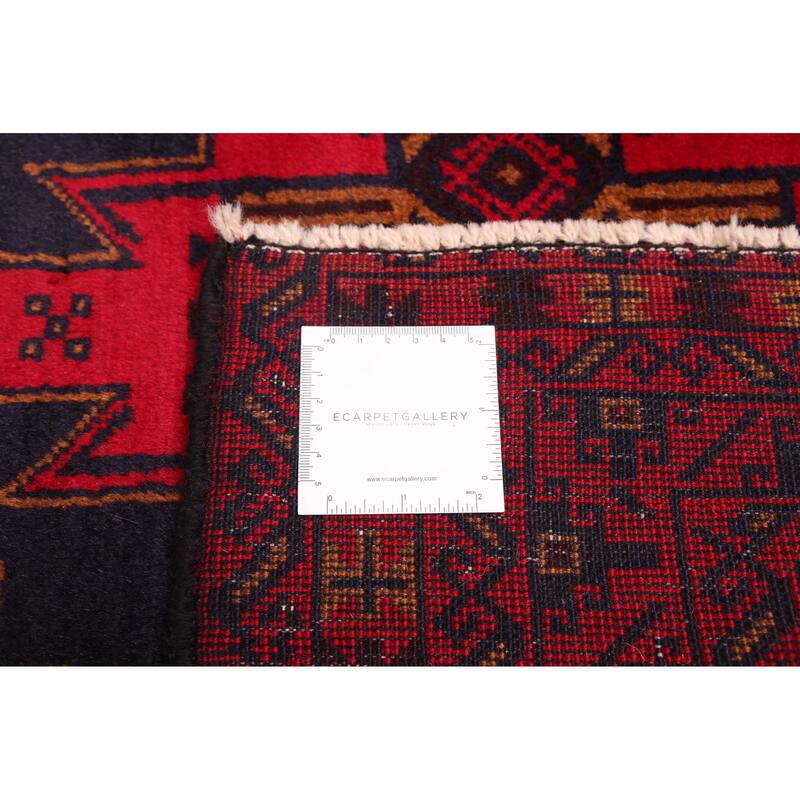 ECARPETGALLERY Hand-knotted Teimani Red Wool Rug - 3'5 x 6'7