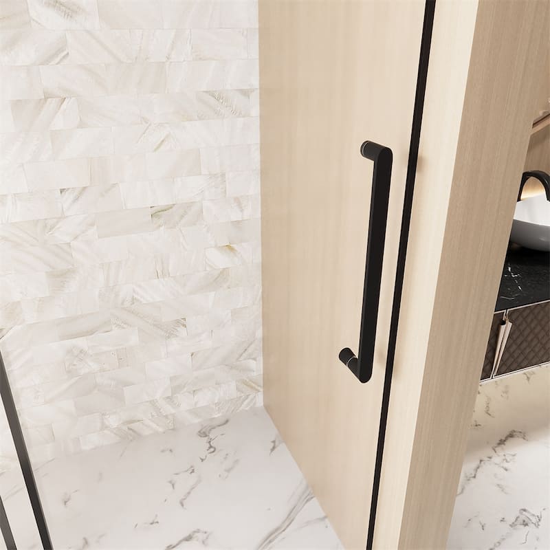 Frameless Single Sliding Shower Door 56-60 "W x 76" H,1/4 "(6 mm)