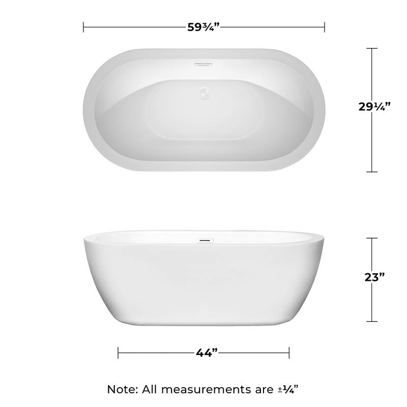 Wyndham Collection Soho 60" Free Standing Acrylic Soaking Tub with