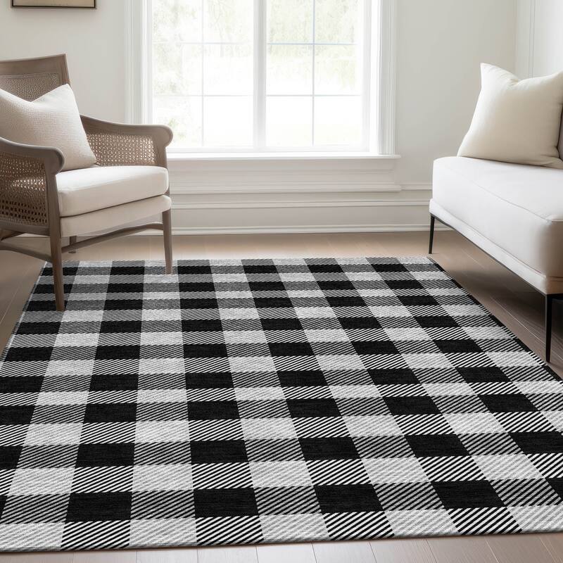 Premium Washable Super Soft Plaid Mayfield Rug