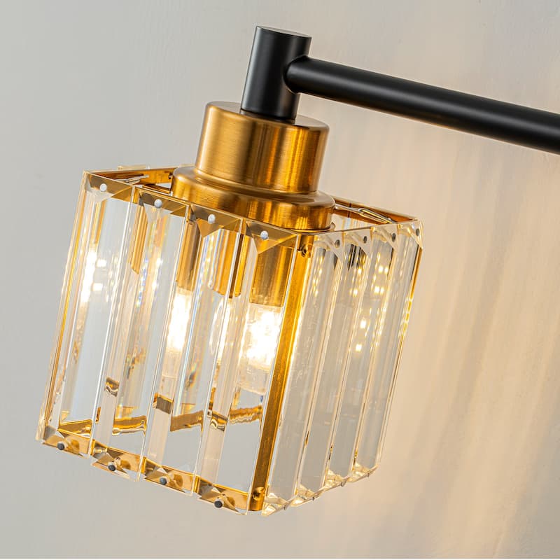 3/4/5-Light Modern Industrial Dimmable Crystal Bathroom Vanity Light