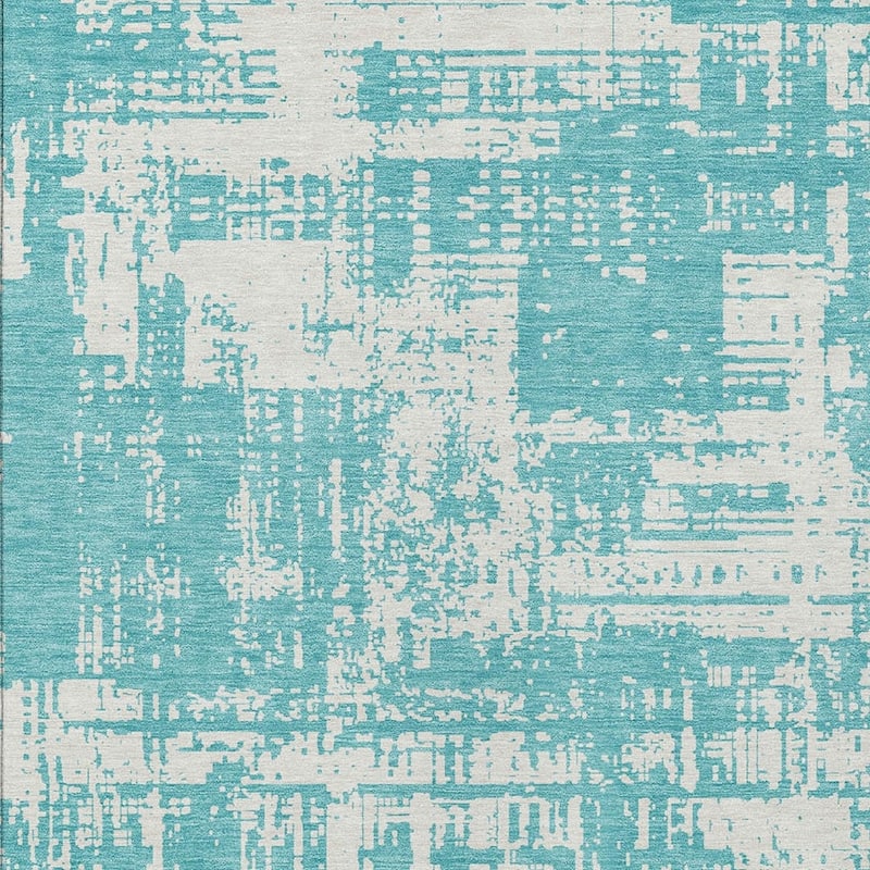 HomeRoots Abstract Transitional Rectangle Outdoor Rug