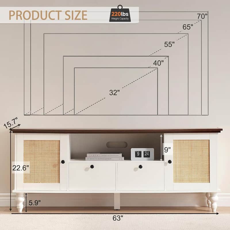 TV Stand for 65+ Inch TV - 65 inches