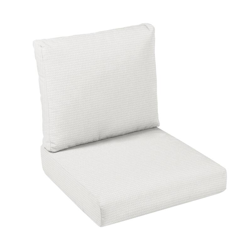 Sorra Home Outdura Outdoor Round Front Deep Seating Cushion Set