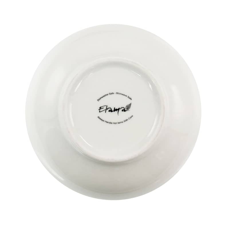 16 Piece Double Bowl Dinnerware Set in Porcelain