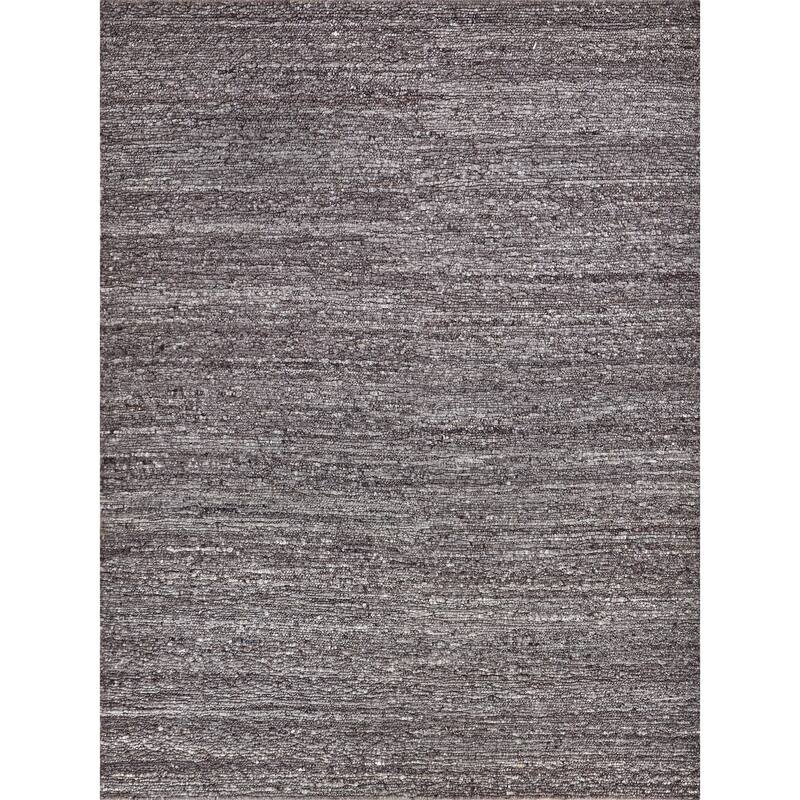 EXQUISITE RUGS Borelli Hand-loomed New Zealand Wool Dark Grey Area Rug.