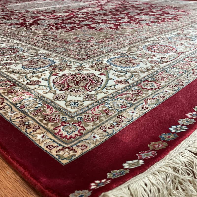 HERAT ORIENTAL Handmade 5'1 x 7'8 Kashmiri Silk Rug - 5'1" x 7'8"