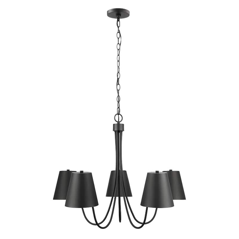 5-Light Chandelier By Trade Winds - Matte Black