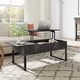 preview thumbnail 10 of 14, Wood Lift Top Coffee Table with Hidden Storage Compartment, Side Drawer and Metal Frame, Lift Tabletop Dining Table for Home,
