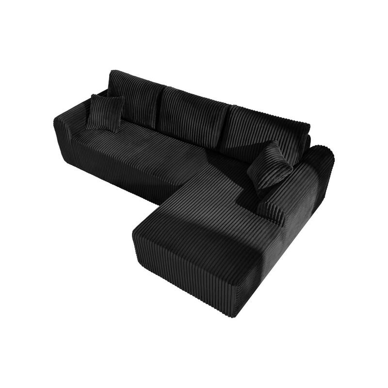 109" Cloud Sectional Sofa with Chaise, No Assembly Required