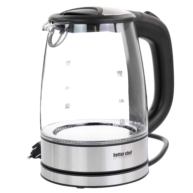 Better Chef 1.7 Liter 360 Degree Glass Cordless Electric Kettle - 1.7 Liter