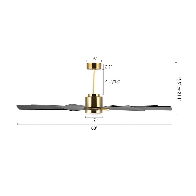 WINGBO 60 inch Windmill 8-Blade LED Indoor Ceiling Fan