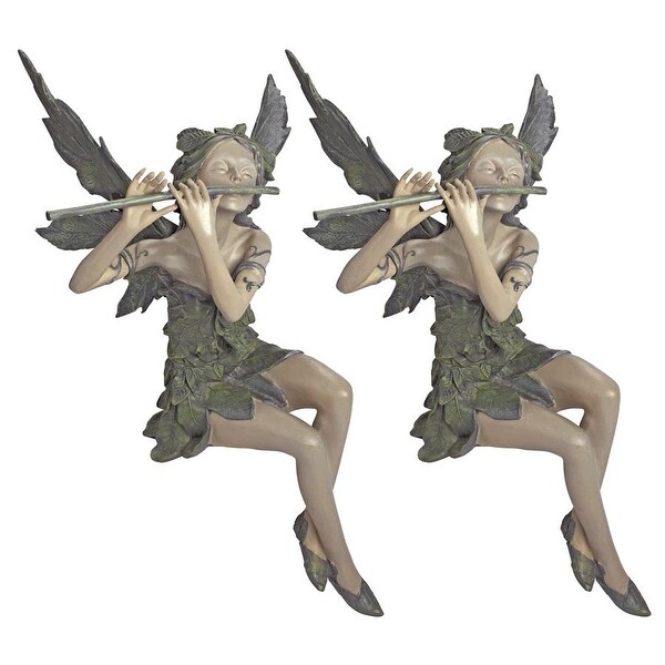 Design Toscano Fairy of the West Wind Sitting Statue: Set of 2