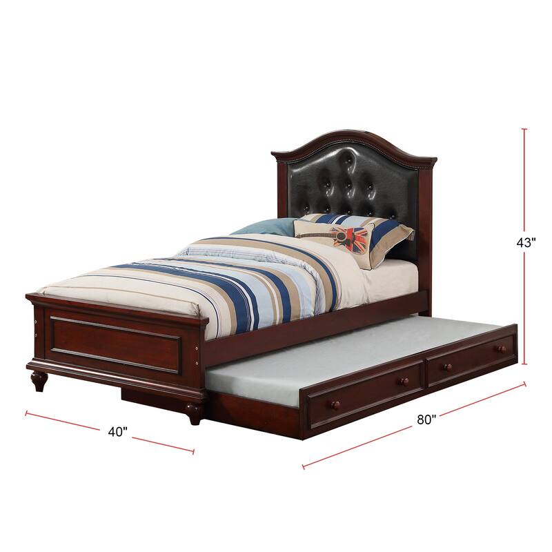 Twin Size Bed with Trundle