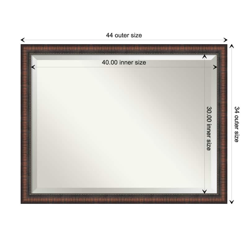 Caleb Brown Beveled Framed Bathroom Vanity Wall Mirror - Caleb Brown - Glass Size 40x30