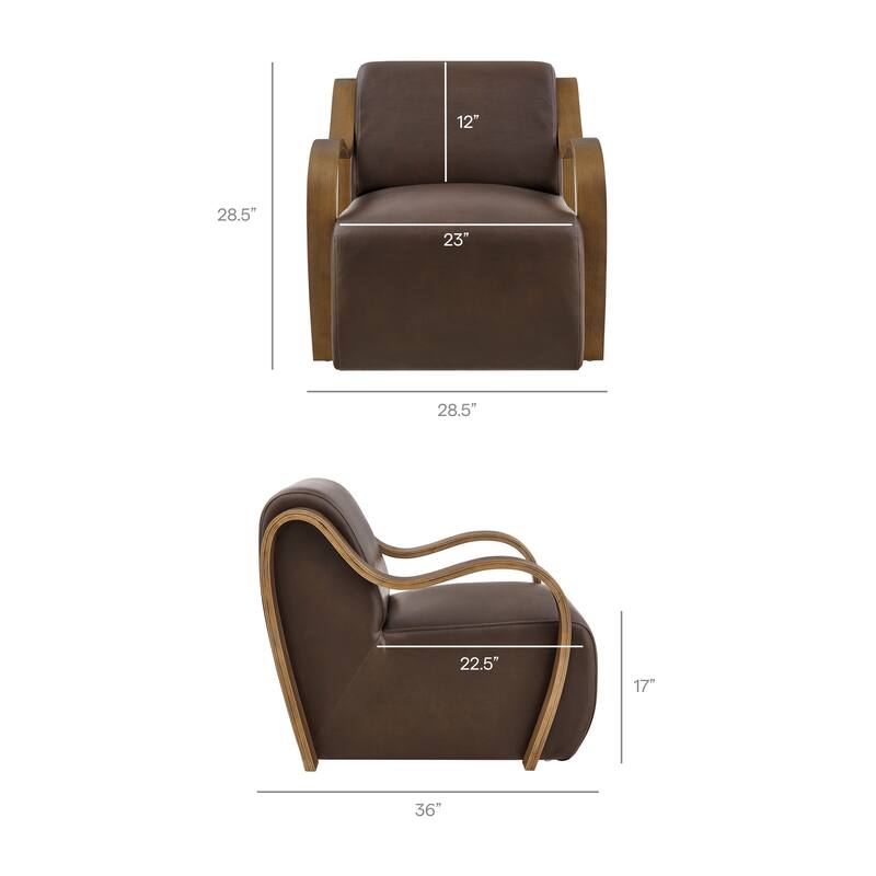 Atrium Vegan Leather Accent Armchair