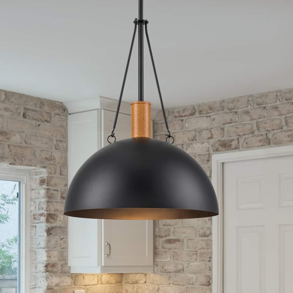 15 in. Dome Pendant Light Farmhouse, Industrial Chandelier