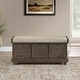 preview thumbnail 16 of 20, Dover White Wash Entryway Storage Bench