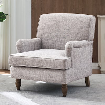 Vintage-Inspired Upholstered Linen Armchair by Harper&Bright Designs
