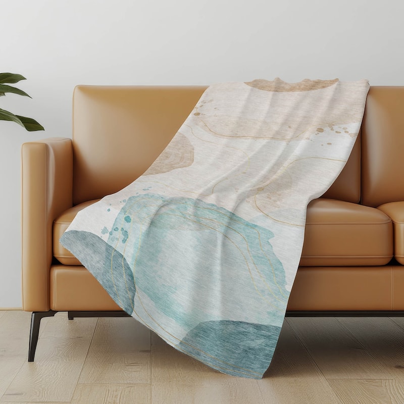 Premium Machine Washable Contemporary Glam Sherpa Throw Blanket