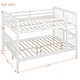 preview thumbnail 4 of 36, Full Over Full Bunk Bed with Ladder, Solid Wood Bunk Bed Frame with Safety Guardrail for Teens/Adults, Convertible into Two Beds