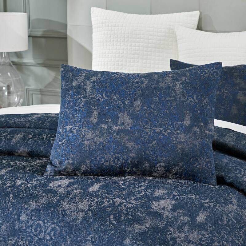Better Trends Vincent Collection Poly/Cotton Damask Comforter Set with Sham-Supper Absorbent, Machine Washable, Tumble Dry