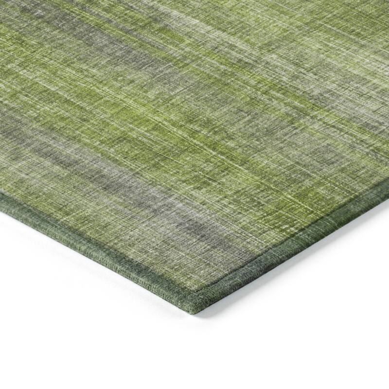 Machine Washable Indoor/ Outdoor Ombre Solid Chantille Rug