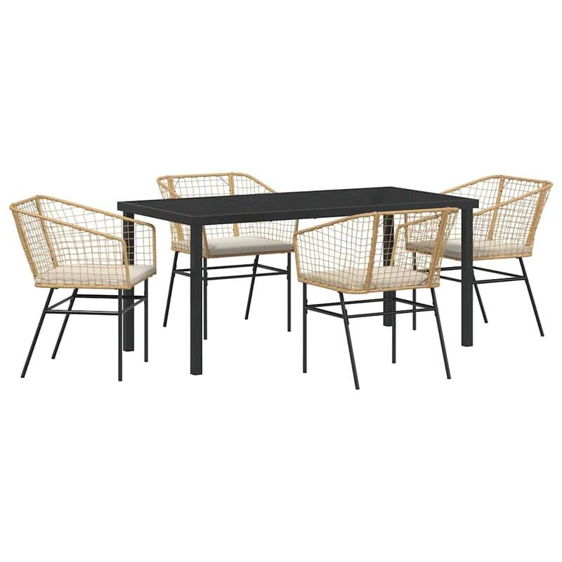 vidaXL Garden Dining Set Poly Rattan