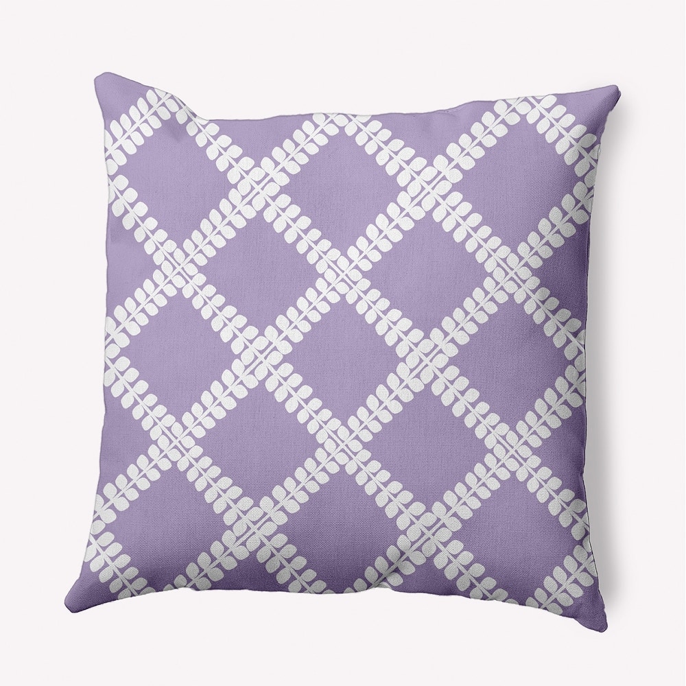 Leaf Plaid Indoor/Outdoor Throw Pillow