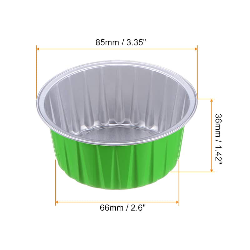 Cupcake Cups, 25pcs 66x36x85mm Aluminum Foil Standard Cupcake Liners