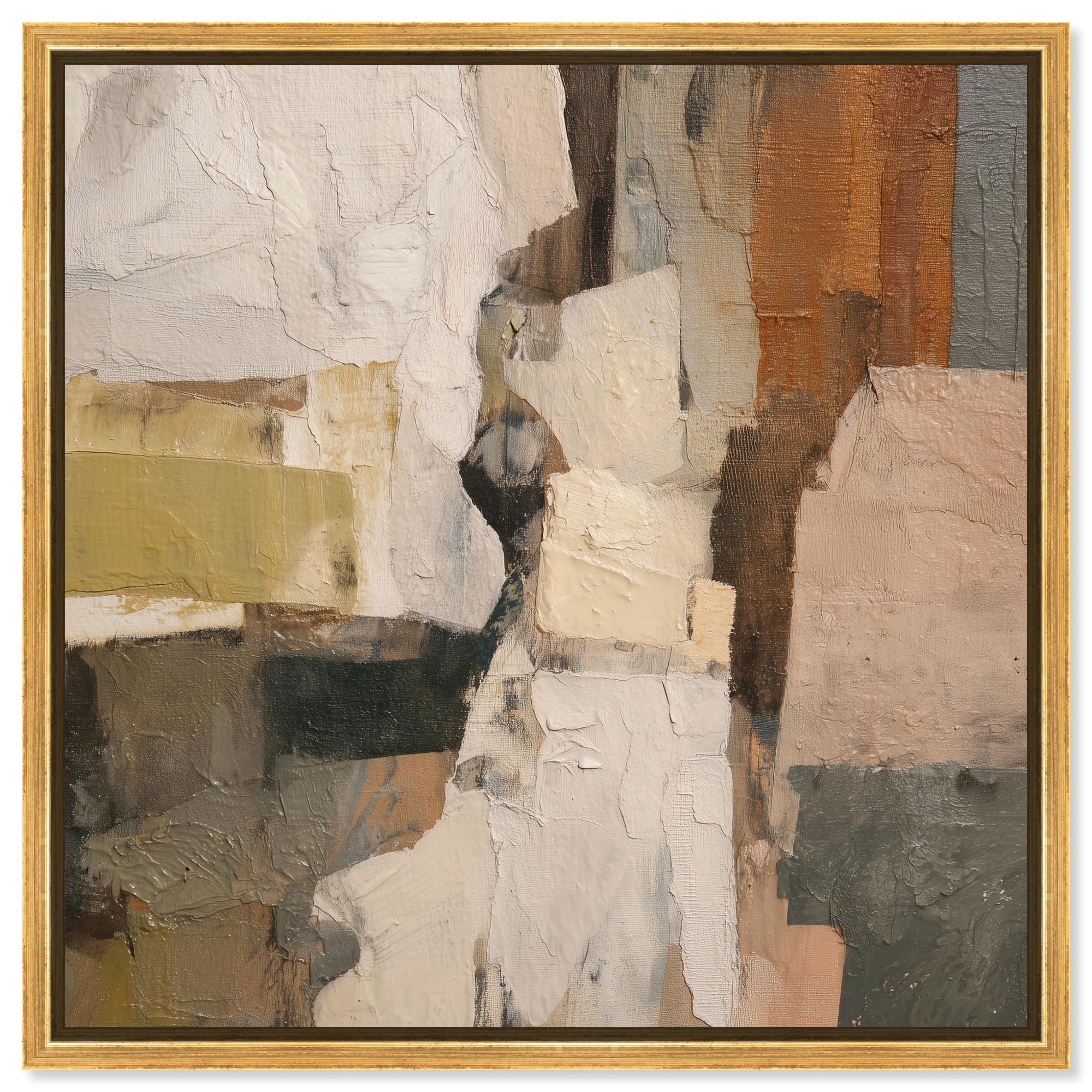 Fissured Field I Boho Brown Wall Art Canvas Print by Art Remedy