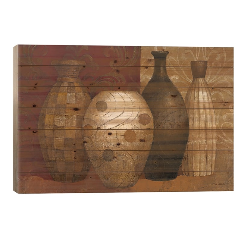 Timeless Vessels Print On Wood by Albena Hristova - Multi-Color - 26x40x1.5
