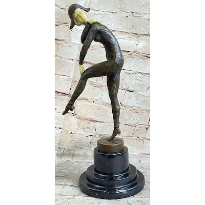 Signed D.H Chiparus Napoleon Dancer Bronze Marble Statue Sculpture Figurine Deco