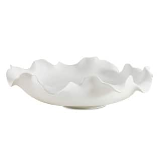 Uttermost Wave Crest White Outdoor Bowl
