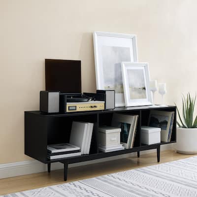 Crosley Liam Large Record Storage Console Cabinet - 60 "W x 15.75 "D x 22.25 "H