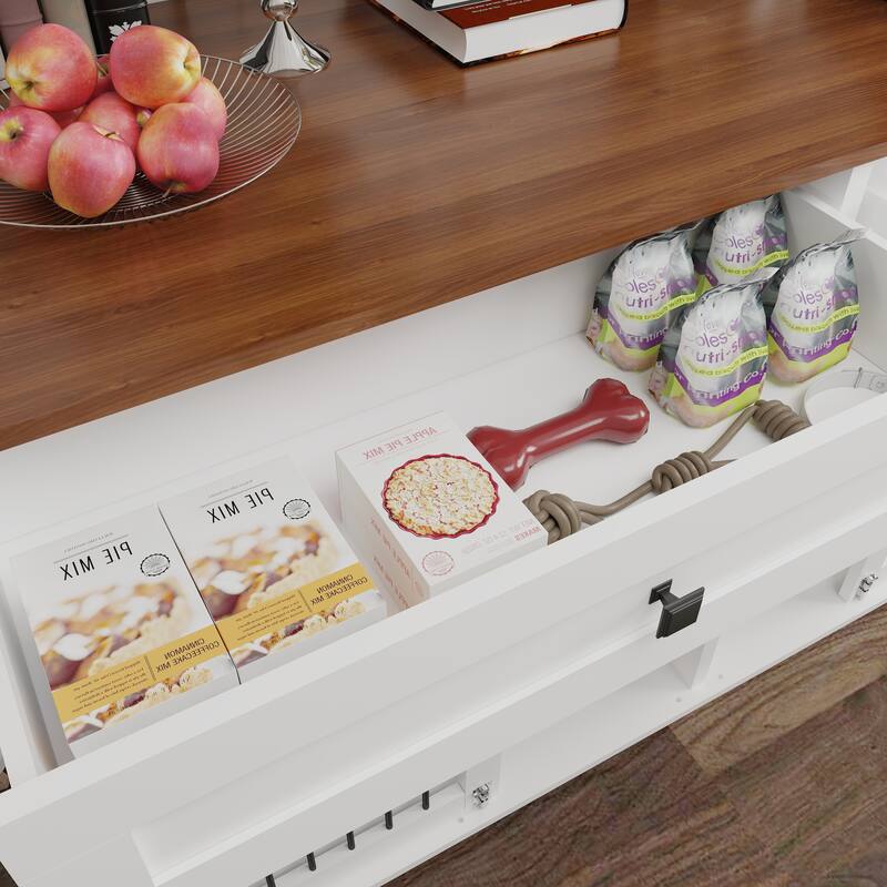 63'' Large Dog Crate Furniture for Double Dog