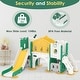 preview thumbnail 7 of 8, 8 in 1 Green+Yellow Toddler Slide, Kids Slide for Toddlers Age 1-3, Outdoor Indoor Slide Playset Toddler Playground