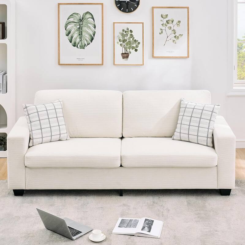 83 Inch Modern 3 Seater Sofa with Deep Seats, Comfortable Cloud Couch for Living Room