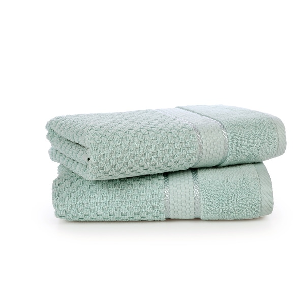 mint green towels