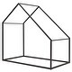 preview thumbnail 12 of 14, Metal Twin House Bed with Roof - Cozy & Fun for Kids