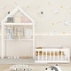preview thumbnail 60 of 102, White Full Size Floor Bed Montessori Floor Bed wHouse-Shaped Headboard White - Twin